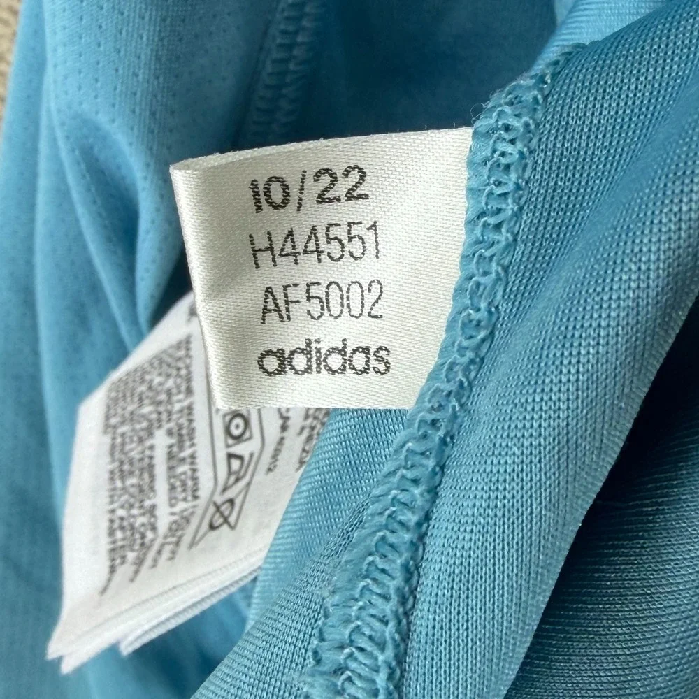 Adidas Running Quarter Zip Long Sleeve Shirt Men's 2XL Blue Primegreen Aeroready